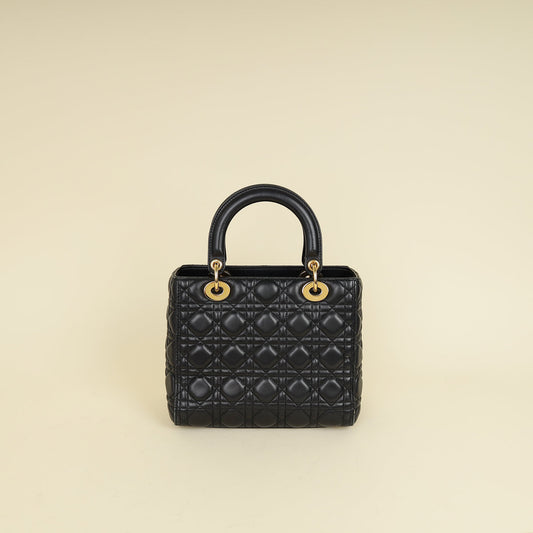 Dior Lady Dior Leather Handbag Style 82