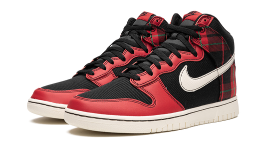 Dunk High "Plaid - Black/Red" DV0826 001