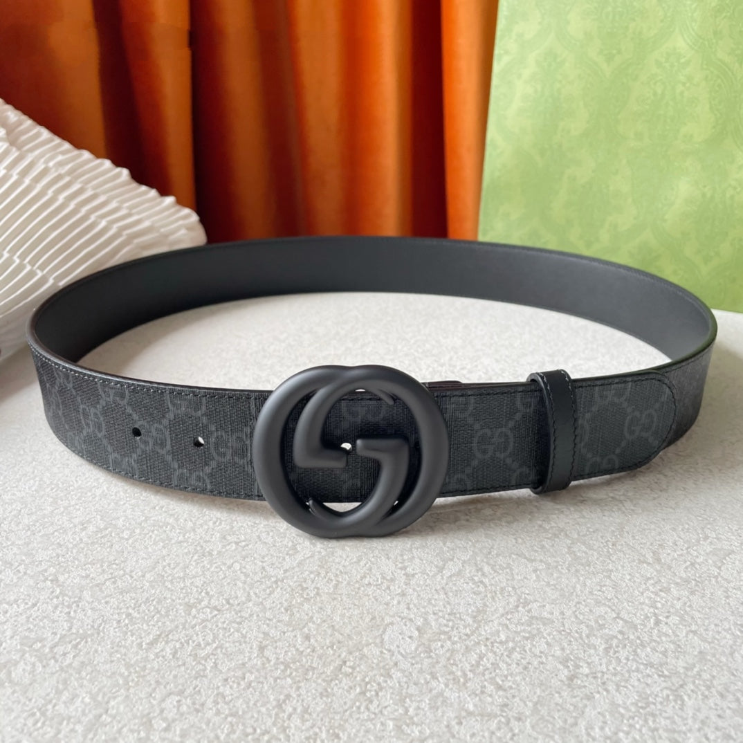 DOUBLE G BLACK BUCKLE 40MM BLUE CANVAS