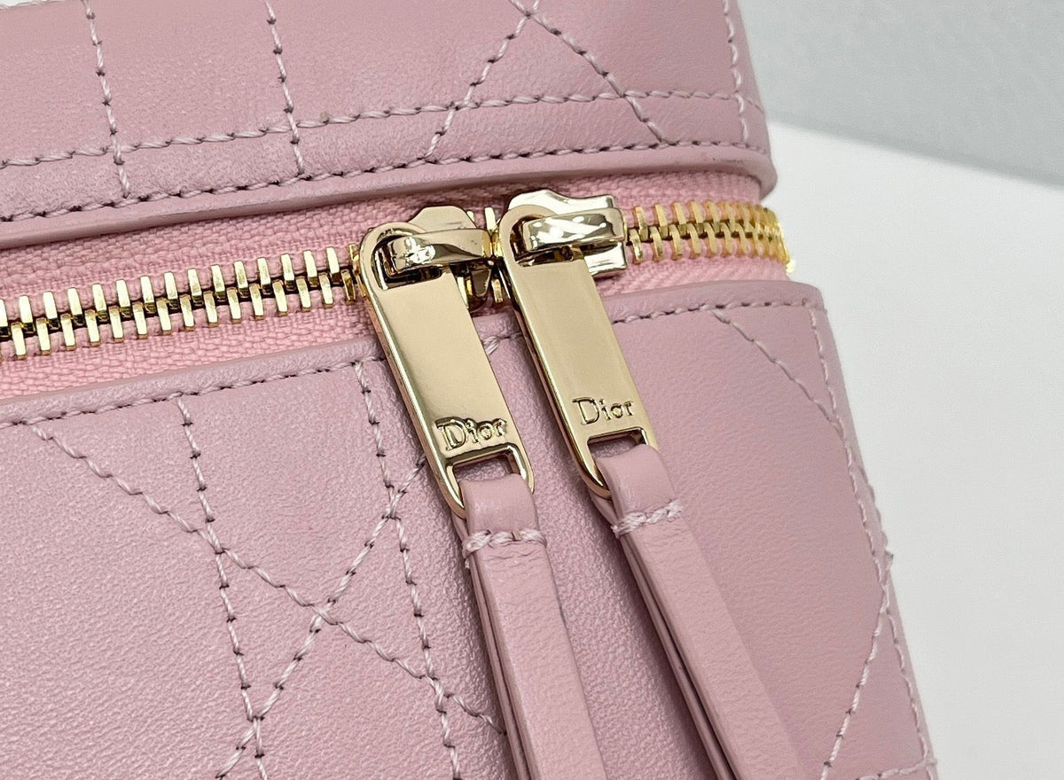 CD Cannage Vanity Chain Bag 19cm Pink Cowhide 158118
