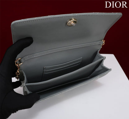 my cd mini 21 rock gray petent calfskin
