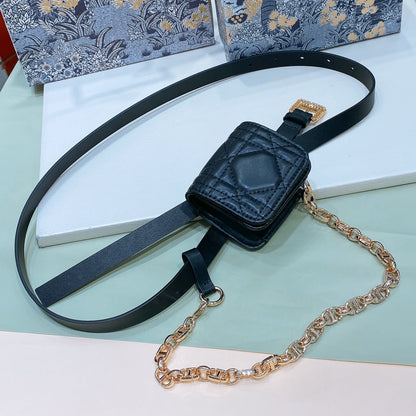 Dior 2026 Rhinestone Buckle Belt Bag 15mm 187981