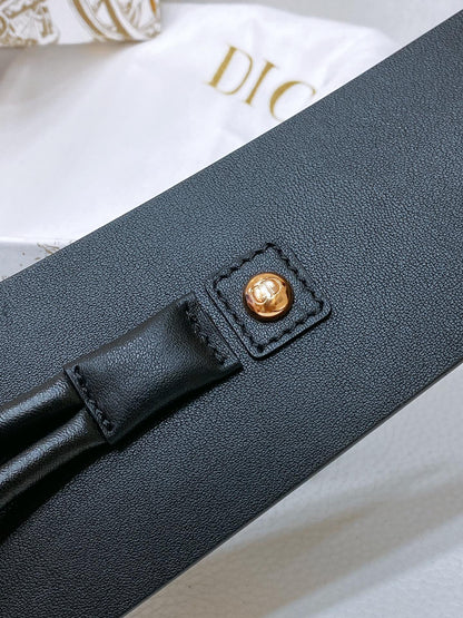 cd nolita belt black lambskin gold buckle