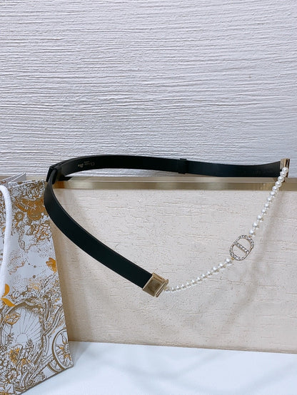 Dior 2026 Montaigne Pearls Belt 18mm 184997