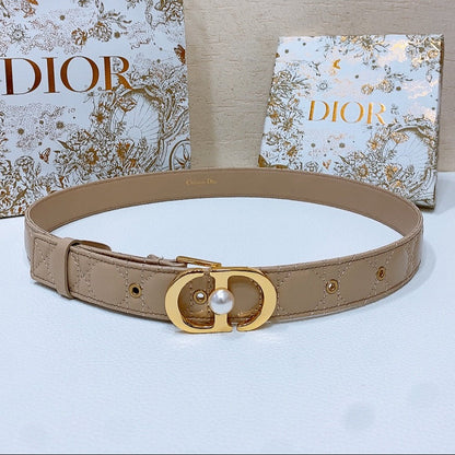 Dior 2026 Montaigne Jolie Belt 3.0cm Lambskin