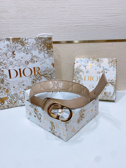 Dior 2026 Montaigne Jolie Belt 3.0cm Lambskin