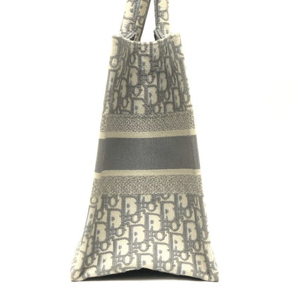 Dior Tote Bag Book Medium Canvas Gray