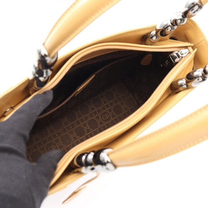 Christian Dior Handbag Maris Pearl Beige Leather Tote