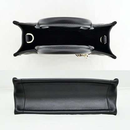 Dior Book Tote Handbag Mini Shoulder Macro Kana Jukafu Black Whp