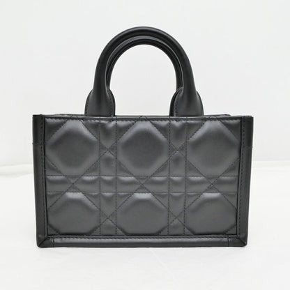Dior Book Tote Handbag Mini Shoulder Macro Kana Jukafu Black Whp