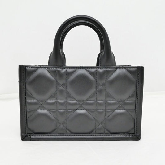 Dior Book Tote Handbag Mini Shoulder Macro Kana Jukafu Black Whp