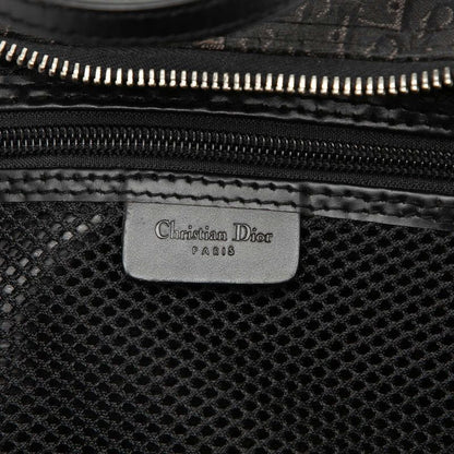 Dior Trotter Mini Handbag Cosmetic Pouch Black Canvas Leather