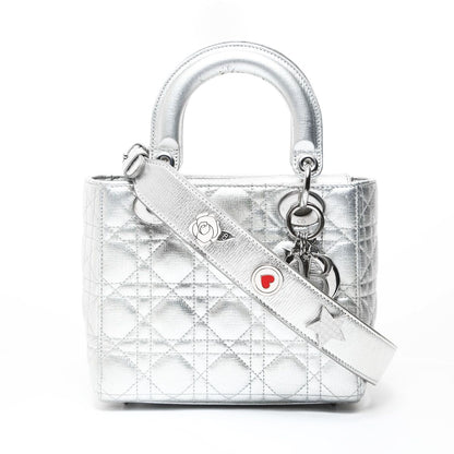 Dior Handbag Lady Cannage Metallic