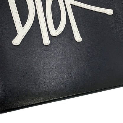 Dior Handbag And Shawn D-Dior Mini Tote Leather Black Stussy Collaboration