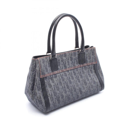 Dior Dio Handbag Tobta Navy Black Orange Denim Leather