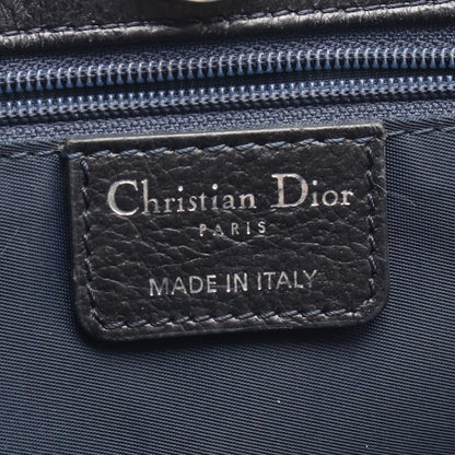 Dior Dio Handbag Tobta Navy Black Orange Denim Leather