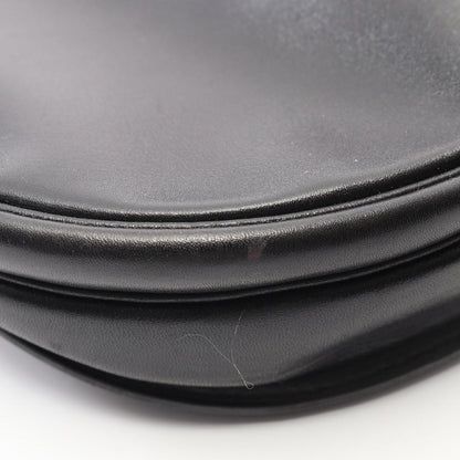Dior Shoulder Bag Black Leather Vintage