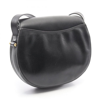 Dior Shoulder Bag Black Leather Vintage