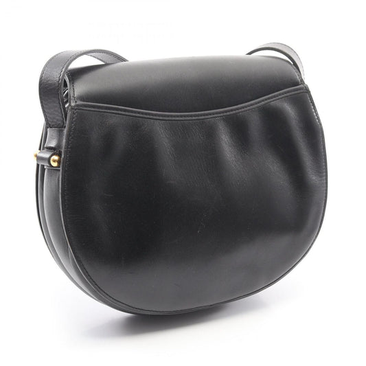 Dior Shoulder Bag Black Leather Vintage