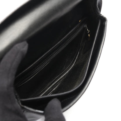 Dior Shoulder Bag Black Leather Vintage