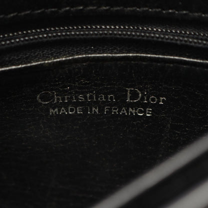 Dior Shoulder Bag Black Leather Vintage