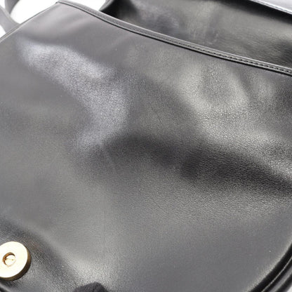Dior Shoulder Bag Black Leather Vintage