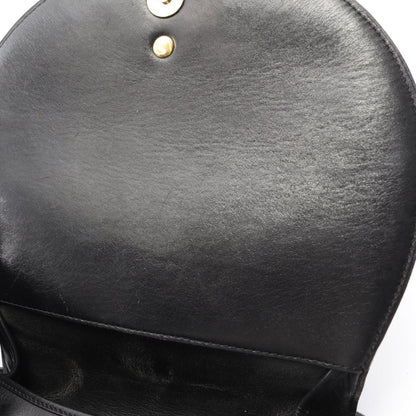 Dior Shoulder Bag Black Leather Vintage