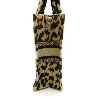 Dior Book Tote Mini Phone Canvas Handbag Leopard