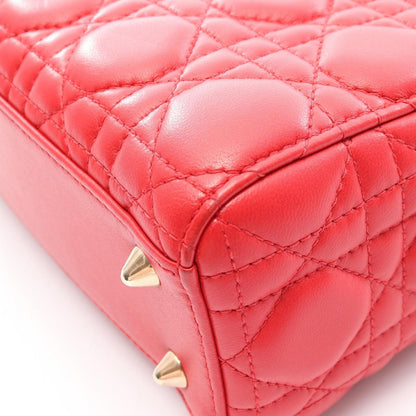 Dior Handbag Lady Dior MY Abcdior Lady Dior Small Cannage 2-Way Red Leather