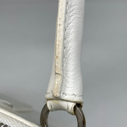 Dior Logo Handbag Flight Line Leather White