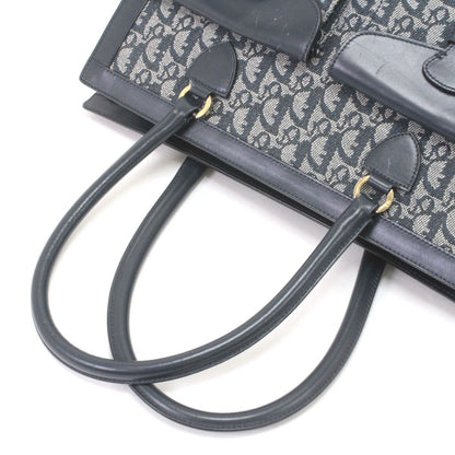 Dior Handbag Trotter Canvas Leather Vintage BO B Navy