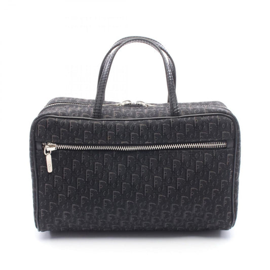 Dior Handbag Street Chic Trotter Black Canvas Leather
