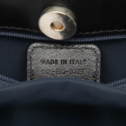 Dior Flight Line Trotter Handbag Gray Orange Denim Leather