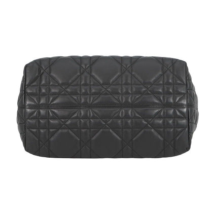 Dior Handbag Macro Cannage Toujour Leather Black