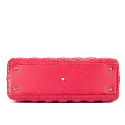 Dior Lady Dior Pink Cannage Leather Handbag