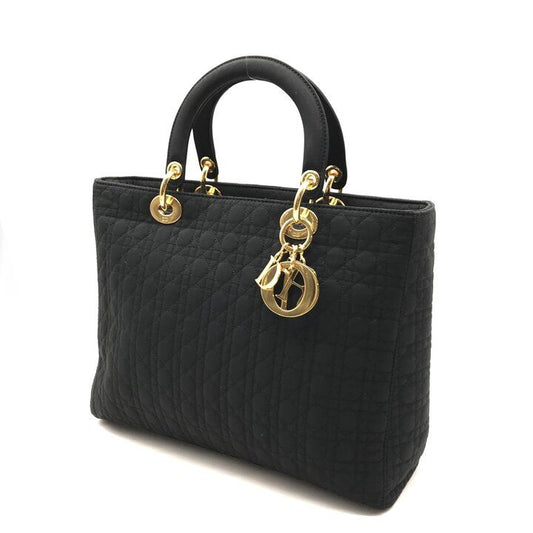 Dior le Cannage Hand Bag Nylon Black