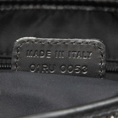 Dior Trotter Saddle Handbag Shoulder Black Gray Canvas Leather