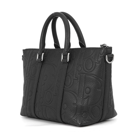 Dior Handbag Gravity Calf Leather Black