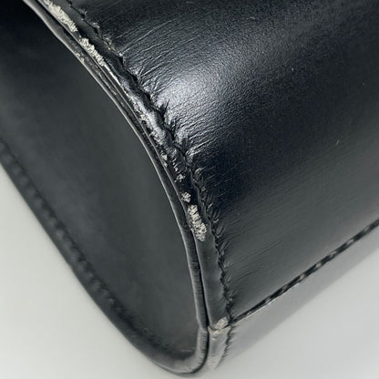 Dior Logo Handbag 2-Way Leather Black
