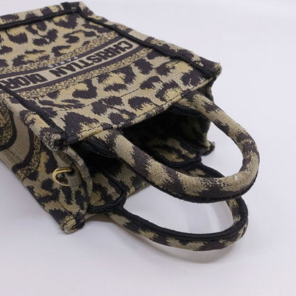 Dior Book Tote Mini Leopard Vertical Handbag 2-Way Gold