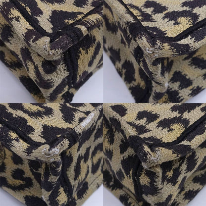 Dior Book Tote Mini Leopard Vertical Handbag 2-Way Gold