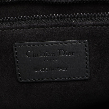 Dior Handbag Lady Dior Large Cannage Matte 2-Way Black Leather Lady Dior Tote