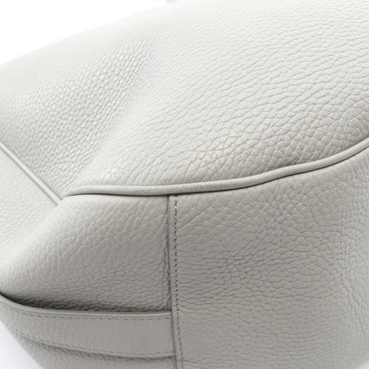 Dior Handbag Saddle Soft Bag 2-Way Gray Leather