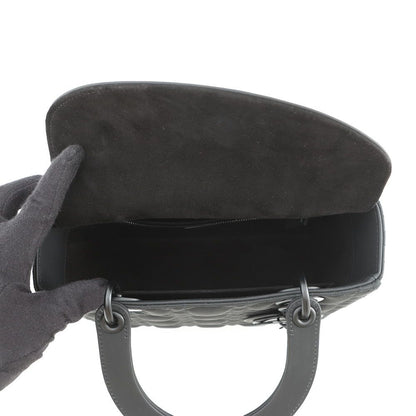 Dior Handbag Lady Ultra Matte Calfskin 2-Way Shoulder Black