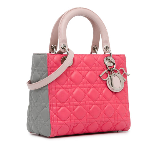 Dior Lady Dior Cannage Pink Handbag