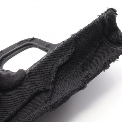 Dior Handbag Book Tote Mini Black Canvas