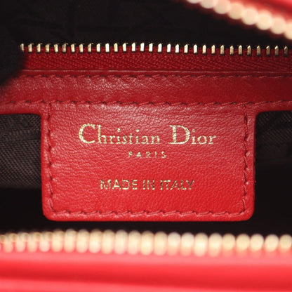 Dior Handbag Lady Large Cannage Red Leather