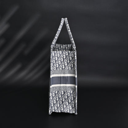 Christian Dior Large Book Tote – Grey Oblique Embroidery