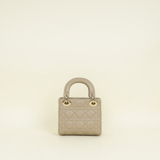 Dior Lady Dior Leather Handbag Style 107