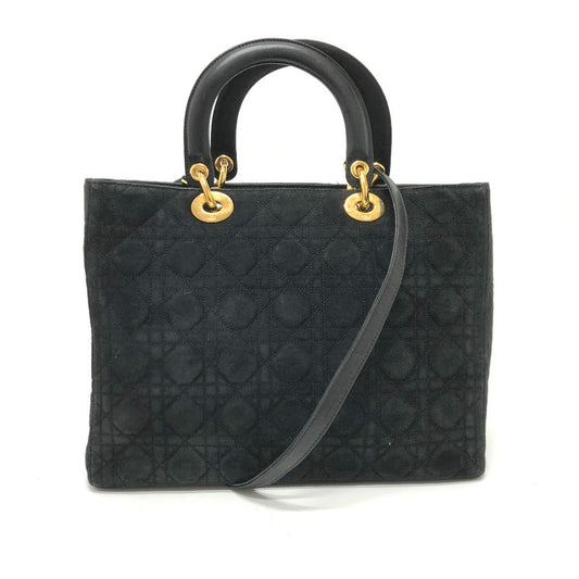 Dior Handbag Leather / suede black Lady Dior LADY DIOR Women